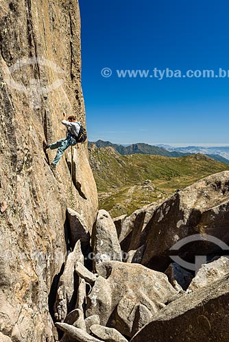  Rappel between Agulhas Negras Peak to Hermes Wing Mountain - Itatiaia National Park  - Itatiaia city - Rio de Janeiro state (RJ) - Brazil