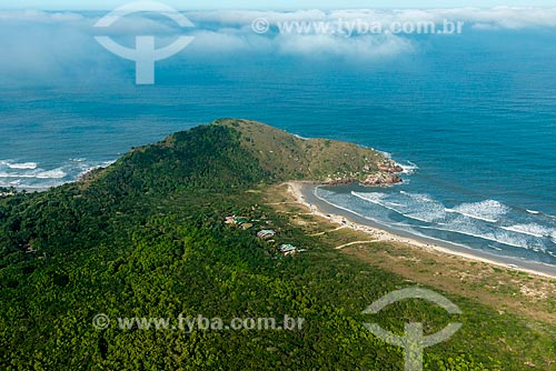  Aerial view of Grande Beach (Praia Grande) - Mel Island  - Paranagua city - Parana state (PR) - Brazil