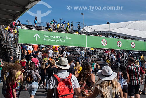  Rio 2016 Olympic Games public coming on BRT Station Morro do Outeiro  - Rio de Janeiro city - Rio de Janeiro state (RJ) - Brazil