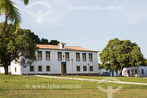  View of the Bandeiras Museum (Flags Museum) - 1766 - old Jail and Municipal Chamber - from Doutor Brasil Caiado Square - also known as Fountain Square  - Goias city - Goias state (GO) - Brazil