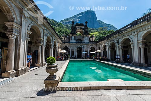  Building of School of Visual Arts of Henrique Lage Park - more known as Lage Park - with Christ the Redeemer in the background  - Rio de Janeiro city - Rio de Janeiro state (RJ) - Brazil