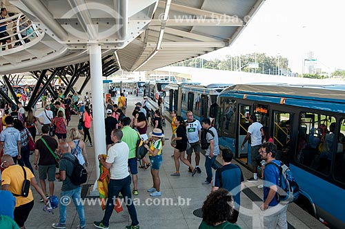  Passengers - BRT Morro do Outeiro Station - Olympic Center Terminal - extension of Rio Subway - line 4  - Rio de Janeiro city - Rio de Janeiro state (RJ) - Brazil