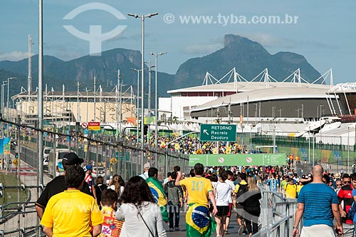  Public walking to Rio 2016 Olympic Park - old Nelson Piquet International Autodrome - Jacarepagua Autodrome  - Rio de Janeiro city - Rio de Janeiro state (RJ) - Brazil