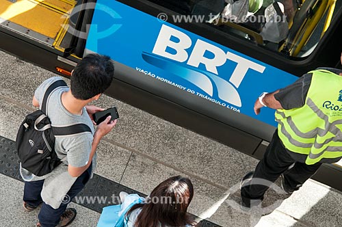  Passengers - BRT Morro do Outeiro - Station - Olympic Center Terminal - extension of Rio Subway - line 4  - Rio de Janeiro city - Rio de Janeiro state (RJ) - Brazil