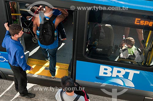  Passengers - BRT Morro do Outeiro - Station - Olympic Center Terminal - extension of Rio Subway - line 4  - Rio de Janeiro city - Rio de Janeiro state (RJ) - Brazil