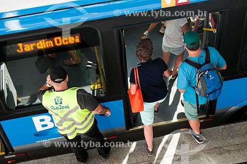  Passengers - BRT Morro do Outeiro - Station - Olympic Center Terminal - extension of Rio Subway - line 4  - Rio de Janeiro city - Rio de Janeiro state (RJ) - Brazil