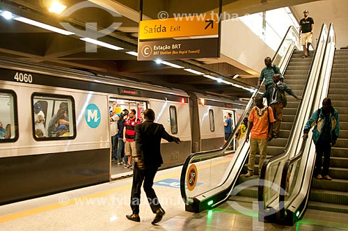  Passengers on Subway Line 4 - Jardim Oceanico Station  - Rio de Janeiro city - Rio de Janeiro state (RJ) - Brazil