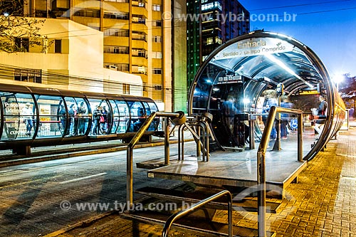  Tubular station of articulated buses - also known as the Tube Station  - Curitiba city - Parana state (PR) - Brazil