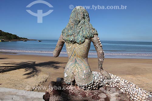  Sand sculpture at Ubu Beach by Ronaldinho  - Anchieta city - Espirito Santo state (ES) - Brazil