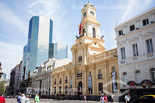  Building of Correo Central de Santiago (Cental Post Service of Santiago) and Museo Historico Nacional (National Historical Museum of Chile) - Plaza de Armas de Santiago (Armas Square)  - Santiago city - Santiago Province - Chile