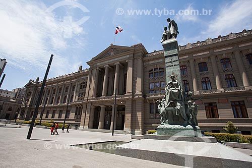  Facade of the Palacio de los Tribunales de Justicia de Santiago (Justice Palace) - 1930  - Santiago city - Santiago Province - Chile