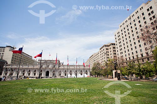  Facade of La Moneda Palace (1805) - headquarters of government of Chile  - Santiago city - Santiago Province - Chile