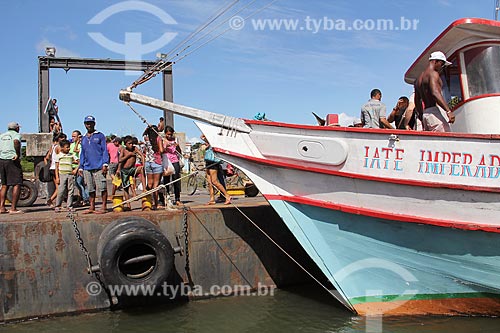  Berthed boat - Jacare Port (Alligator Port)  - Alcantara city - Maranhao state (MA) - Brazil