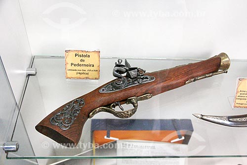  Flint pistol on exhibit - House of Memory  - Vila Velha city - Espirito Santo state (ES) - Brazil