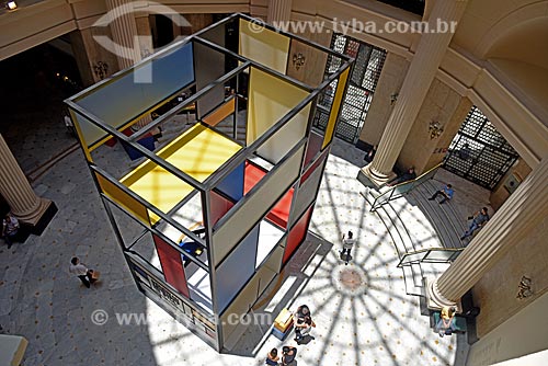  thematic structure on Bank of Brazil Cultural Center hall - during Piet Mondrian exhibition  - Rio de Janeiro city - Rio de Janeiro state (RJ) - Brazil