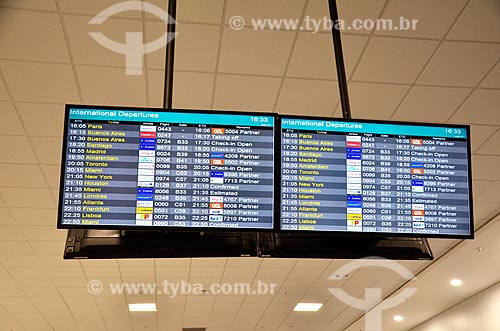  Flights panel - Antonio Carlos Jobim International Airport  - Rio de Janeiro city - Rio de Janeiro state (RJ) - Brazil