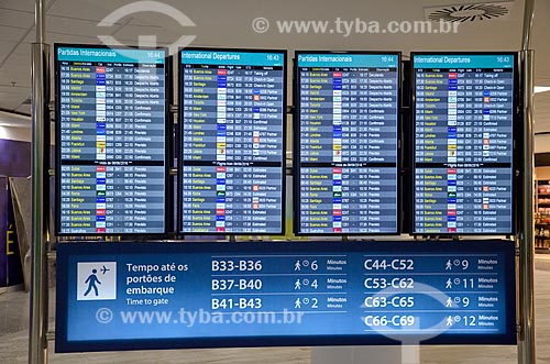  Flights panel - Antonio Carlos Jobim International Airport  - Rio de Janeiro city - Rio de Janeiro state (RJ) - Brazil