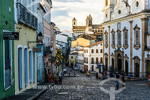  View of the Nossa Senhora do Rosario dos Pretos Church (XVIII century) from Pelourinho  - Salvador city - Bahia state (BA) - Brazil