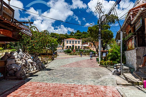  View of Aureliano Lima Square from Praia Street  - Cairu city - Bahia state (BA) - Brazil