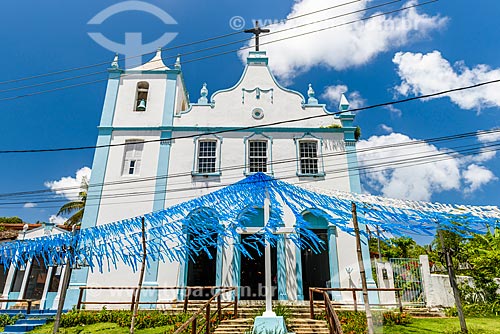  Facade of the Nossa Senhora da Luz de Morro de Sao Paulo Church  - Cairu city - Bahia state (BA) - Brazil