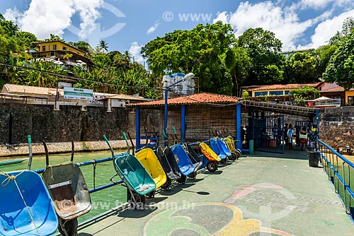  Handcarts used as a taxi - to carry the luggage of tourists - Sao Paulo Hill Port  - Cairu city - Bahia state (BA) - Brazil