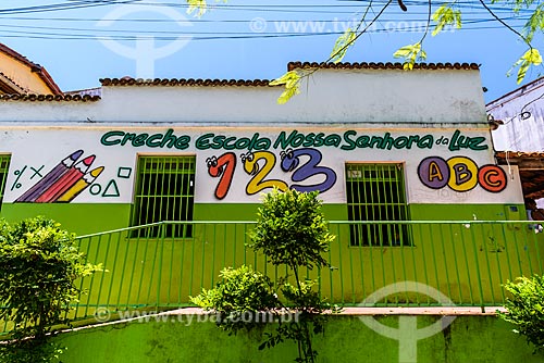  Facade of the Nossa Senhora da Luz Day Care and School  - Cairu city - Bahia state (BA) - Brazil