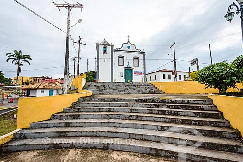 View of the Sao Miguel Arcanjo Church (1723) from Sao Miguel Arcanjo Square  - Itacare city - Bahia state (BA) - Brazil
