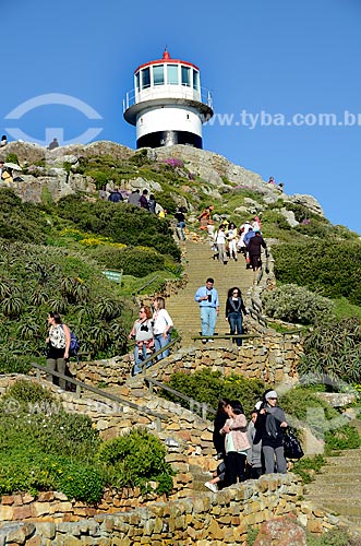  Tourists - Cape Point Lighthouse (1859)  - Cape Town city - Western Cape province - South Africa
