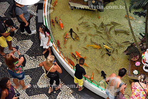  Top view of artificial lake inside of the Sao Luiz Mall - also known as Peixinhos Mall (Little fishes Mall)  - Rio de Janeiro city - Rio de Janeiro state (RJ) - Brazil
