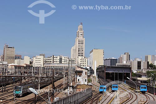  Subway trains with Central do Brasil station in the background  - Rio de Janeiro city - Rio de Janeiro state (RJ) - Brazil