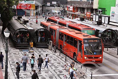  Tubular station of articulated buses - also known as the Tube Station  - Curitiba city - Parana state (PR) - Brazil