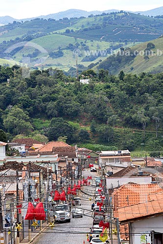  General view of the Soledade de Minas city from Manoel Guimaraes Street with the Mantiqueira Mountain Range in the background  - Soledade de Minas city - Minas Gerais state (MG) - Brazil