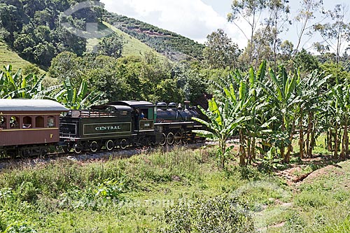  Train of The Baldwin Locomotive Works 1424, USA 59712 (1927) - making the sightseeing between the cities of Sao Lourenco and Soledade de Minas  - Sao Lourenco city - Minas Gerais state (MG) - Brazil