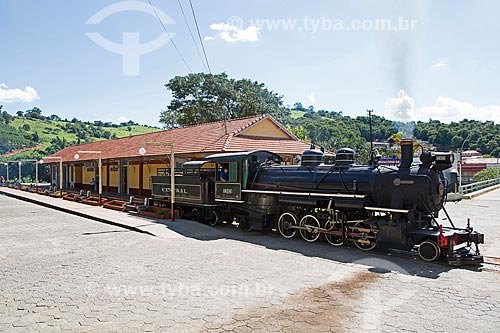  Train of The Baldwin Locomotive Works 1424, USA 59712 (1927) - that makes the sightseeing between the cities of Sao Lourenco and Soledade de Minas - Soledade de Minas Train Station  - Soledade de Minas city - Minas Gerais state (MG) - Brazil