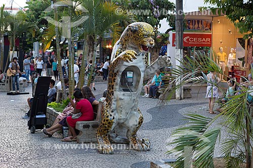  Public telephone as a Jaguar - Wenceslau Braz Street boardwalk  - Sao Lourenco city - Minas Gerais state (MG) - Brazil
