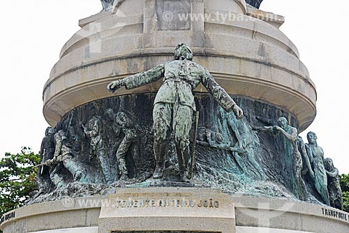  Detail of Monument to the Heroes of the Battle of Laguna and Dourados - Lieutenant Antonio Joao - General Tiburcio Square  - Rio de Janeiro city - Rio de Janeiro state (RJ) - Brazil