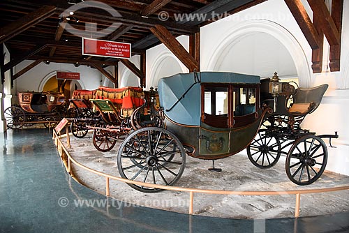  Carriages - part of the permanent exhibit from furniture to automobile - National Historical Museum  - Rio de Janeiro city - Rio de Janeiro state (RJ) - Brazil