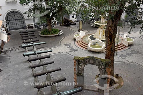  Fountain and cannon - Courtyard of the Cannons - National Historical Museum  - Rio de Janeiro city - Rio de Janeiro state (RJ) - Brazil