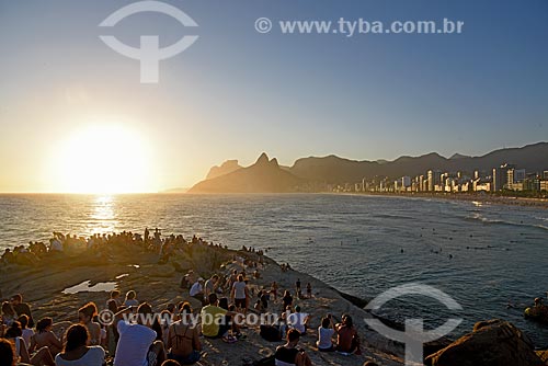  View of the sunset from Arpoador Stone  - Rio de Janeiro city - Rio de Janeiro state (RJ) - Brazil