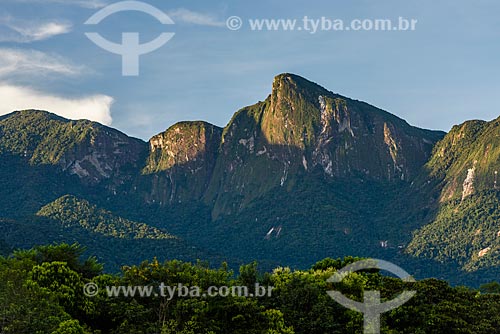 View of the Mulher de Pedra Mountain (Stone Woman Mountain) from Guapiacu Ecological Reserve  - Teresopolis city - Rio de Janeiro state (RJ) - Brazil