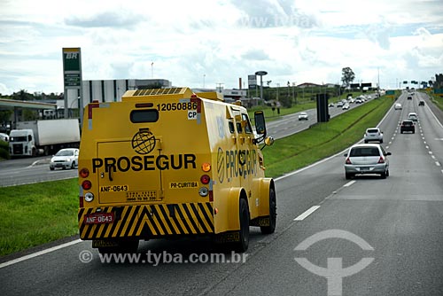  Detail of armored truck - Dom Pedro I Highway (SP-065)  - Campinas city - Sao Paulo state (SP) - Brazil