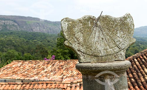  Detail of soapstone sundial  - Tiradentes city - Minas Gerais state (MG) - Brazil