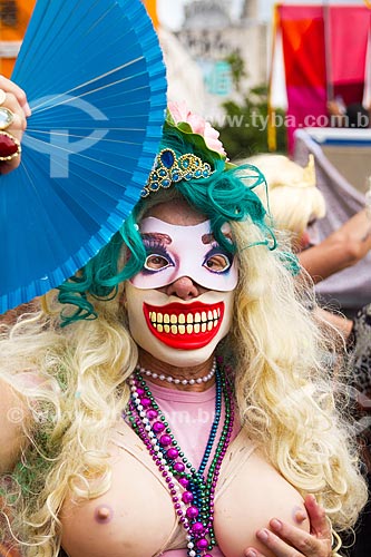  Detail of reveler - Liberdade Square (Liberty Square) during the carnival  - Belo Horizonte city - Minas Gerais state (MG) - Brazil