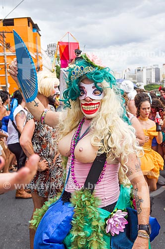  Detail of reveler - Liberdade Square (Liberty Square) during the carnival  - Belo Horizonte city - Minas Gerais state (MG) - Brazil