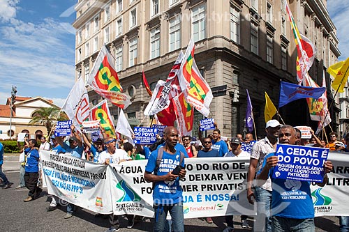  Demonstration against the privatization of CEDAE (State Company for Water and Sewage)  - Rio de Janeiro city - Rio de Janeiro state (RJ) - Brazil