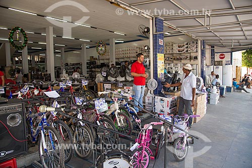  Appliance store with merchandise on the sidewalk  - Cabrobo city - Pernambuco state (PE) - Brazil