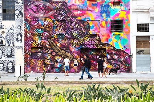  Detail of the graffiti - Mayor Luiz Paulo Conde Waterfront (2016)  - Rio de Janeiro city - Rio de Janeiro state (RJ) - Brazil