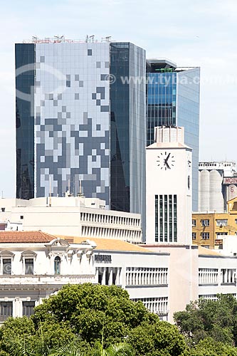  Building of the Federal Police Department - Regional Superintendence of Rio de Janeiro (DPF / SR-RJ) with the Headquarters Building of the L Oréal Brasil and Vista Guanabara Building in the background  - Rio de Janeiro city - Rio de Janeiro state (RJ) - Brazil