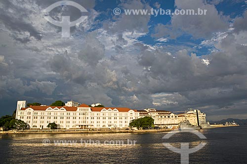  View of Admiral Gastao Motta Building - Cobras Island (Snakes Island) from Mayor Luiz Paulo Conde Waterfront  - Rio de Janeiro city - Rio de Janeiro state (RJ) - Brazil