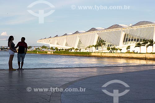  View of Amanha Museum (Museum of Tomorrow) from Maua Square during the sunset  - Rio de Janeiro city - Rio de Janeiro state (RJ) - Brazil